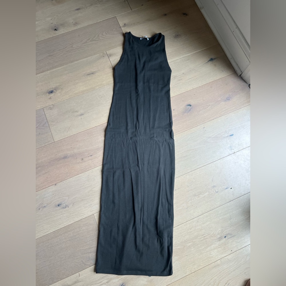 Zara Dark Brown Sleeveless Maxi Dress